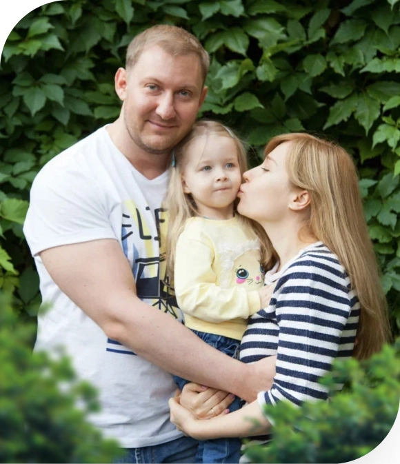 Денис Шилкин и семья